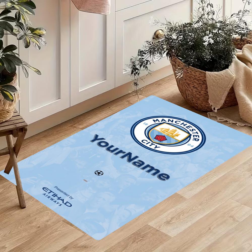 Manchester City Customize Your Name Kitchen Rug Runner Rug Laundry Mat Hallway Entryway The Best Gift Choice