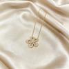 High End Hollow Flower Zircon Necklace Dainty Clavicle Necklace Anniversary Birthday Jewelry Gift Non-allergic Material