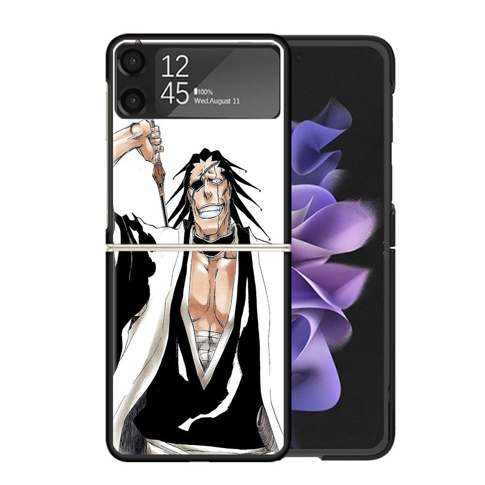 Zaraki Kenpachi Bleach Cases For Samsung Galaxy Z Flip 4 5 6 7 3 Z Flip7 Flip6 Flip4 Flip5 Flip3 5G Hard Shockproof Fundas Cover