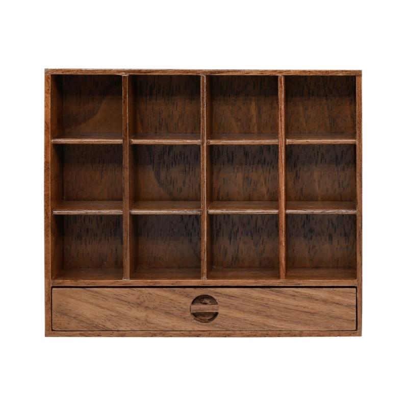 1:12 Doll House Cabinet Mini Bookcase Shelf Doll House Furniture Toy Miniature Storage Cupboard Dollhouse Decor