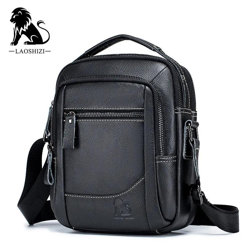 Genți Tote pentru Bărbați din Piele Naturală Nouă Modă Geantă Messenger din Piele pentru Bărbați Genți Crossbody Solide Genți de Umăr de Afaceri pentru Bărbați