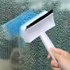 2-In-1 Non-Woven Cloth Glass Cleaner Brush Sponge Wiper Scraper Glass Wiper Brush for Mirrors Shower Doors Windows