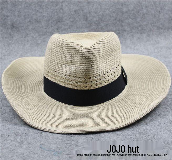 Herren Stroh Sonnenhut mit breiter Krempe - Atmungsaktiv & Faltbar für den Sommer