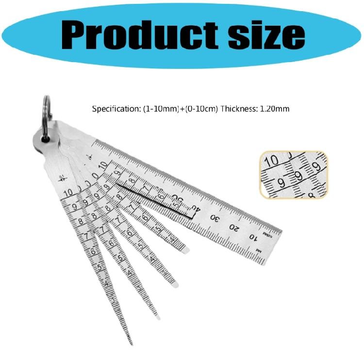 6pcs High Accuracy Steel Gaps Gauges Lab Grade Gaps Measurement Tool for Machinery Maintenance & Technical Inspections