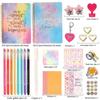 Girls Journal Set 98X/set Funny Creative Diary Journal Kit Scrapbooking Toy Journaling Art Crafts For Kid Girl Boy Aged 8