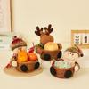 Rattan Candy Storage Basket Snowman Elk Easter Rattan  Basket Christmas Candy Basket  Christmas