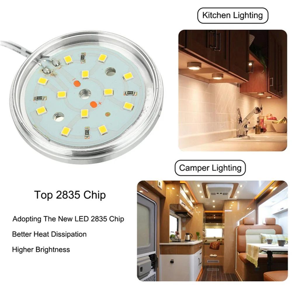 4PCS LED Lamp 12 volt Camper Ceiling Light RV LED Under Cabinet Lights Boat Caravan Indoor Light Car Ceiling Lighting