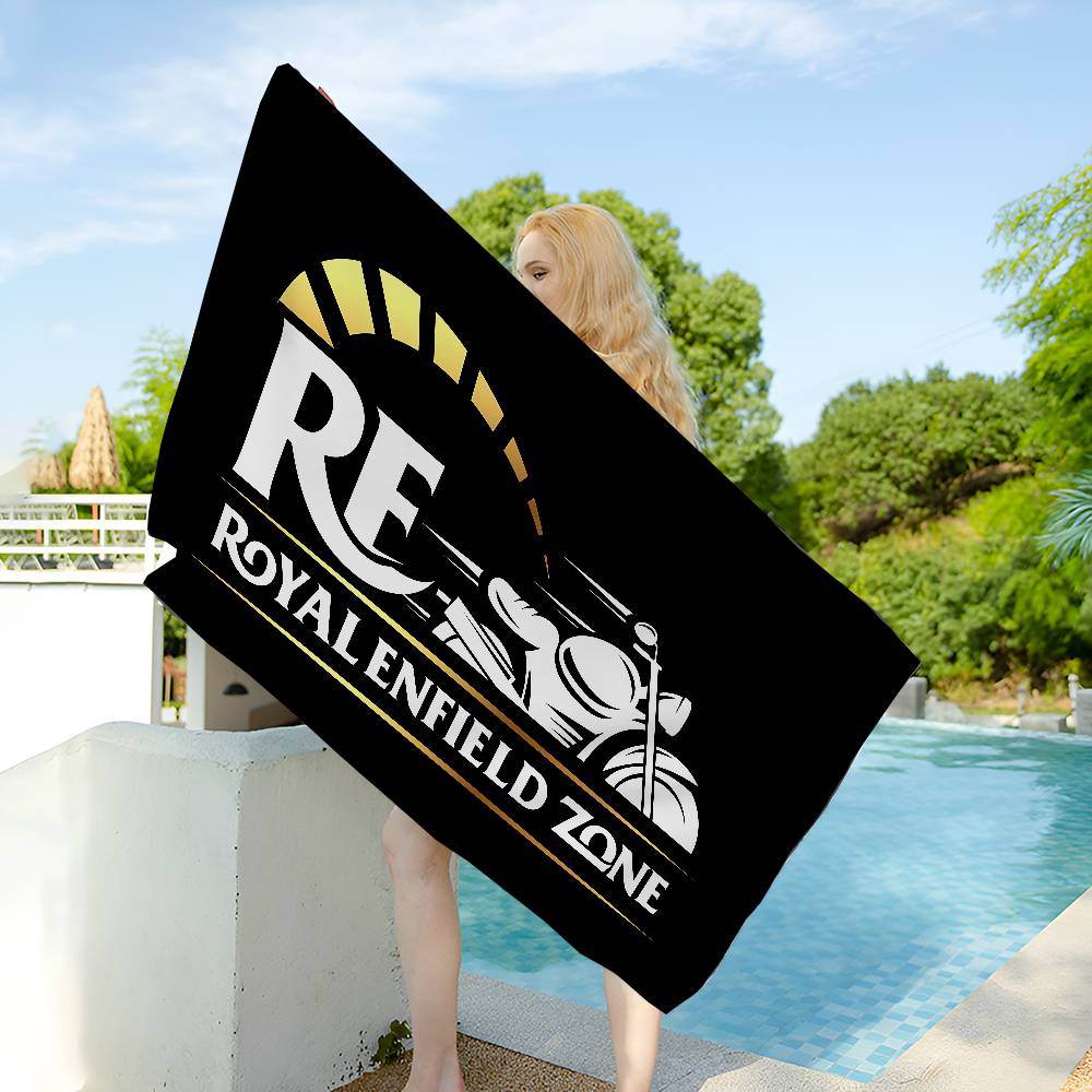 1PC Moto Racing Royals Enfields Microfiber Beach Towel Absorbent Quick Dry Soft Yoga Swimming Resort Mountain Climbing Towel