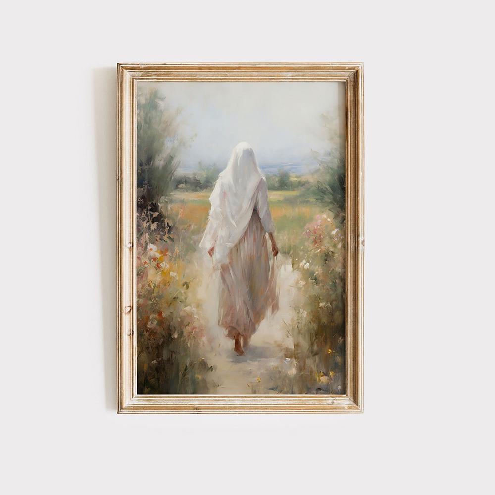 Jungfru Maria Tryck Väggkonst Poster Ikon Religiös Väggkonst Vår Fru Heminredning Heliga Modern Poster Modern Kristen Helgon Gåva