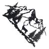 Metal Deer Wall Art Rustic Lifelike Mountain Forest Deer Wall Decor for Bedroom Living Room