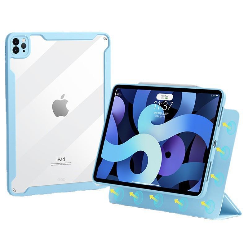 IPad 10.9 Inch Case With Pen Slot Shockproof Magnetic Detachable Transparent Cover 9/10th Gen