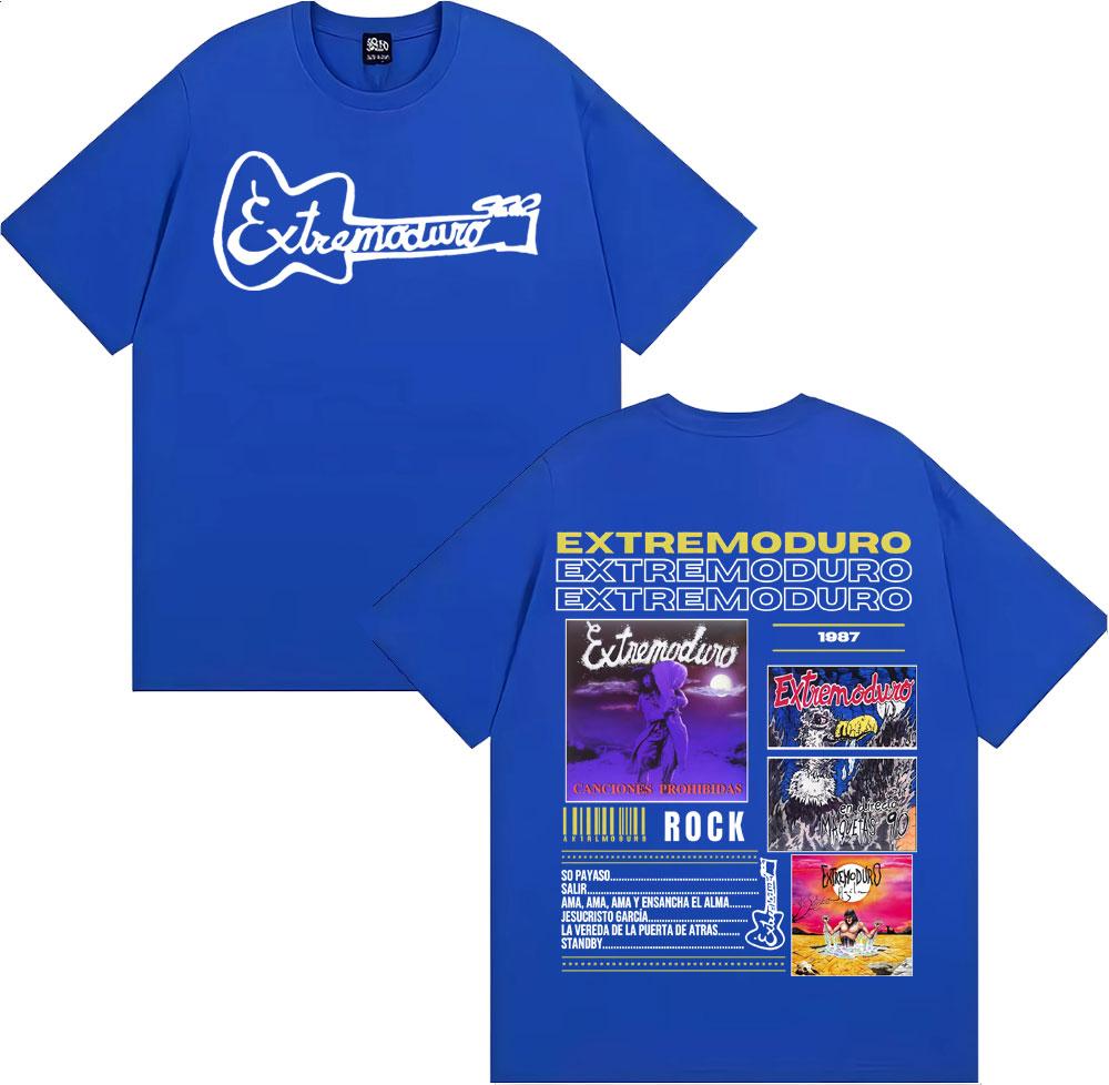 Rock Band EXTREMODURO Album Cover T-shirts for Men Retro 90s Hip Hop Classic T Shirt Summer Tops Oversized Short Sleeve T-shirt