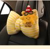 Cute Striped Winter Plush Car Seat Cushion for Nissan and Land Rover Models