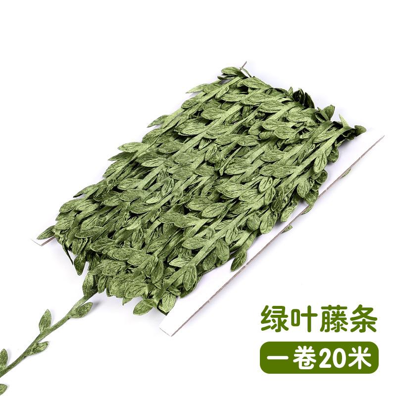 DIY Simuliertes Hanfseil Rattanblätter Kindergarten Handgefertigter Anhänger Mori Umweltdekoration Gewebtes Grünblattseil