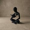Abstract Reader Sculpture Ornament Mini Reading Figure Ornament  Living Room