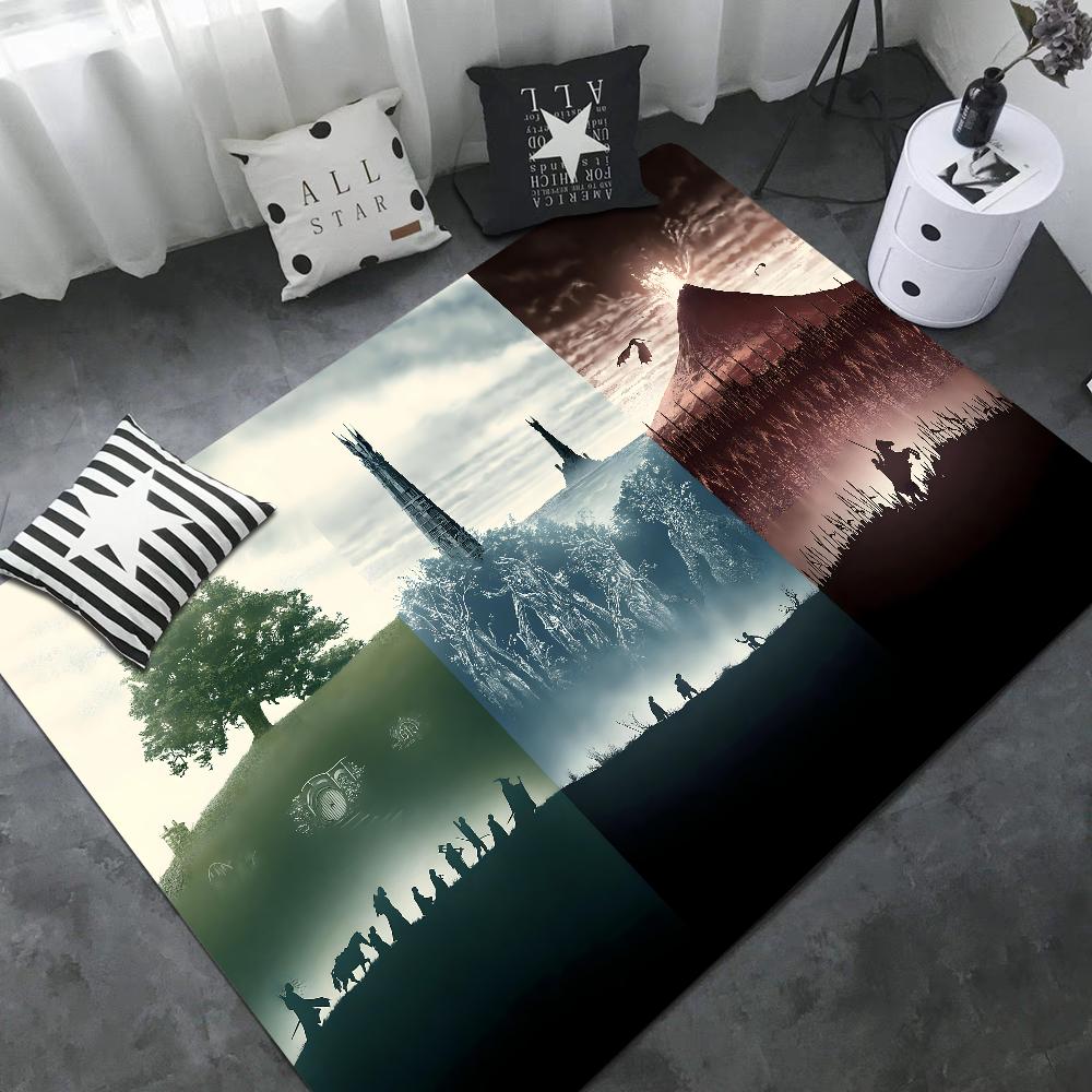 L-Lords Game Rings Hallway Carpet Retro Multiple Choice Living Room Kitchen Rug Non-Slip Welcome Rug