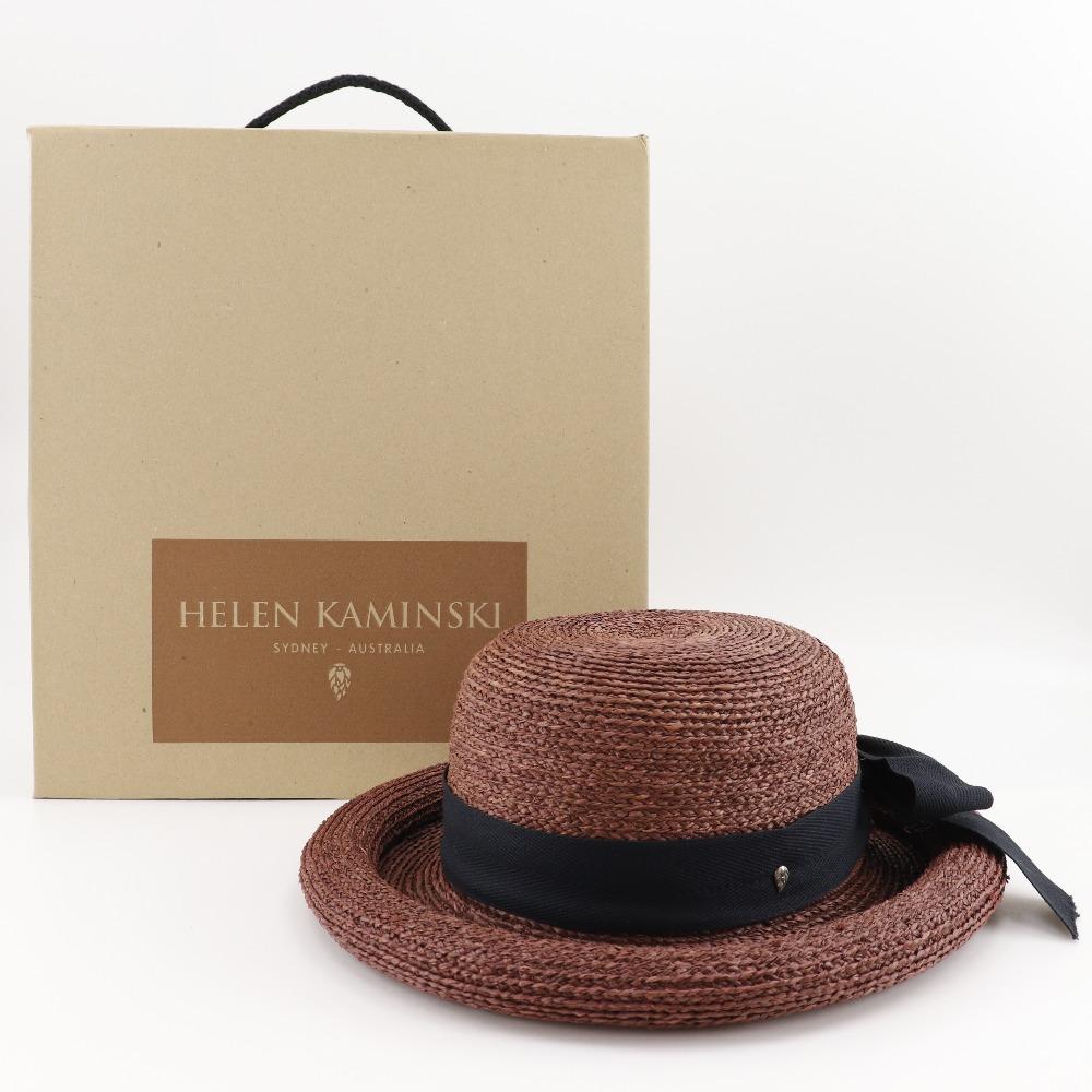 HELEN KAMINSKI ROLLED Other hats beige Raffia Women Used