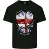 The Union Jack Flag Ripped Muscles Unisexs Light Cotton TShirt