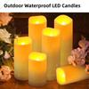 12-Pack Outdoor Waterproof LED Candle LED Lamp Electronic Candle for Christmas Halloween Wedding Festival Party Decoration