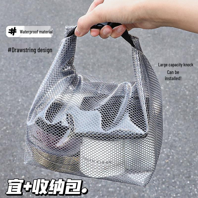 Large Capacity Women's Makeup Bag - Portable, Multi-functional, Buckle Design, for Swimming, Toiletries, Handheld, Souvenir Storage