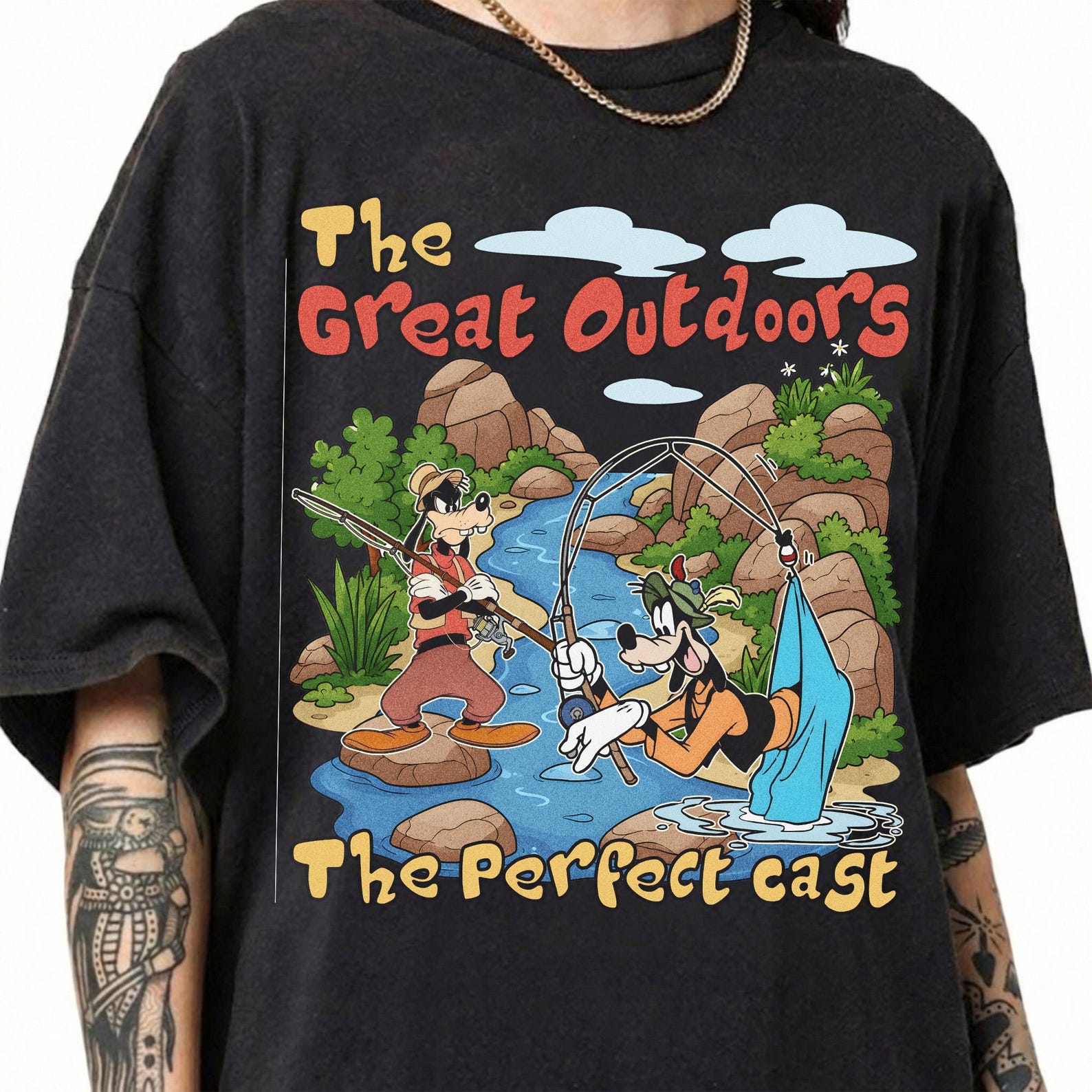The Great Outdoors Shirt, Goofy Max Fishing Tee, Dad Son Matching Gift S