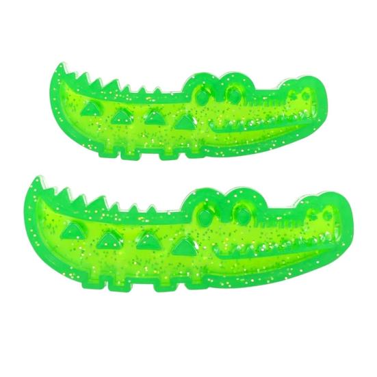 Crocodile Slow Feeder Dog Toy Silicone Puzzle Feeder with Hidden Treat Slots Outdoor Gaming Toy for Large Small Dogs