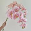 Real Touch Fake Phalaenopsis Flower 9-Heads Silk Phalaenopsis Orchid  Wedding Decoration
