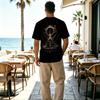 Men's Short Sleeve T-Shirt, Breathable 2D Creative Fun Day of the Dead Print, Comfortable & Skin-friendly, Simple Fashion Style for Daily Casual Wear