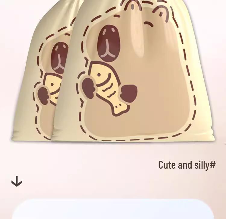 Pengyou Si Capybara Tear-Free Thickened Drawstring Privacy Trash Bags for Office & Kitchen