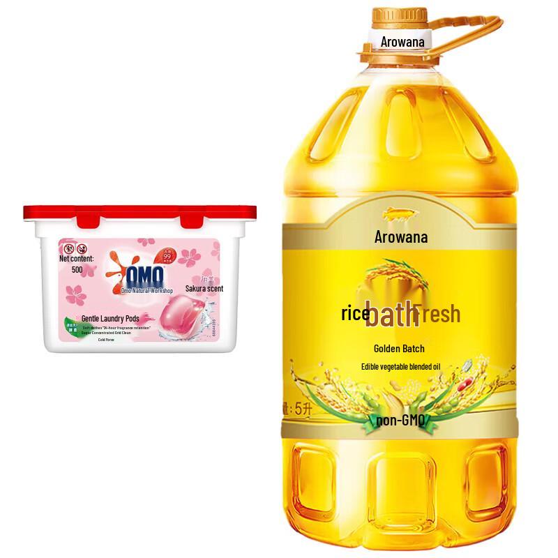OMO Sakura Laundry Pods & Blended Oil Bundle