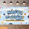 2D Bluey Themed Kids Birthday Photography Background