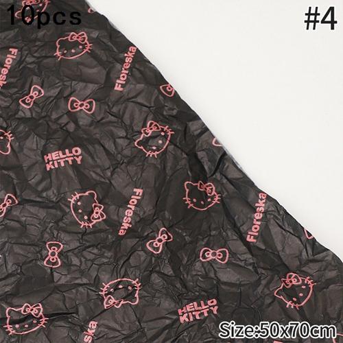 Hello Kitty Wrapping Paper Flower Bouquet Packaging Paper Strap Ribbon Flower Decoration Strap Gift Packaging Paper Accessories