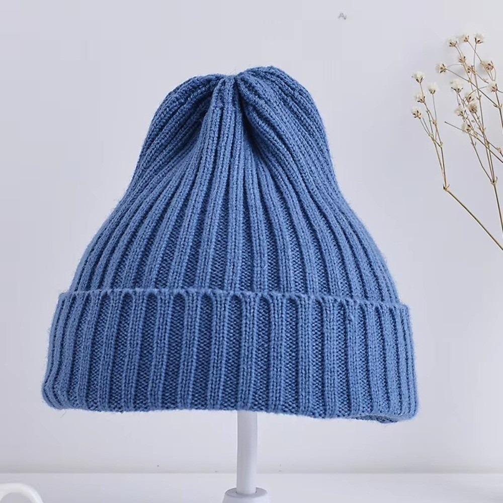 Candy Color Baby Hat Ins Korean Style Kids Beanie Stylish Outdoor Knitted Hat For Children
