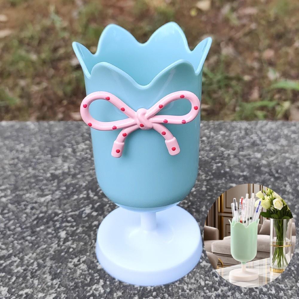 Cute Pencil Head Shape Pen Holder Pencil Storage Box Student Desktop Office Household Multifunctional Makeup Brush Organizer Box