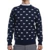 Admiral Golf ADMA453 Men's Flag Jacquard Crew Sweater, Navy