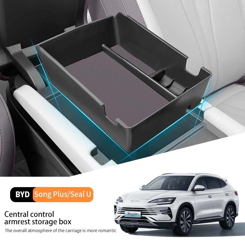 Für Byd Song Plus Seal u 2023-2025 Auto Mittelkonsolen-Armlehnen-Aufbewahrungsbox Abrieb- und Kratzfest Organizer Innenraum Aufbewahrungsbox