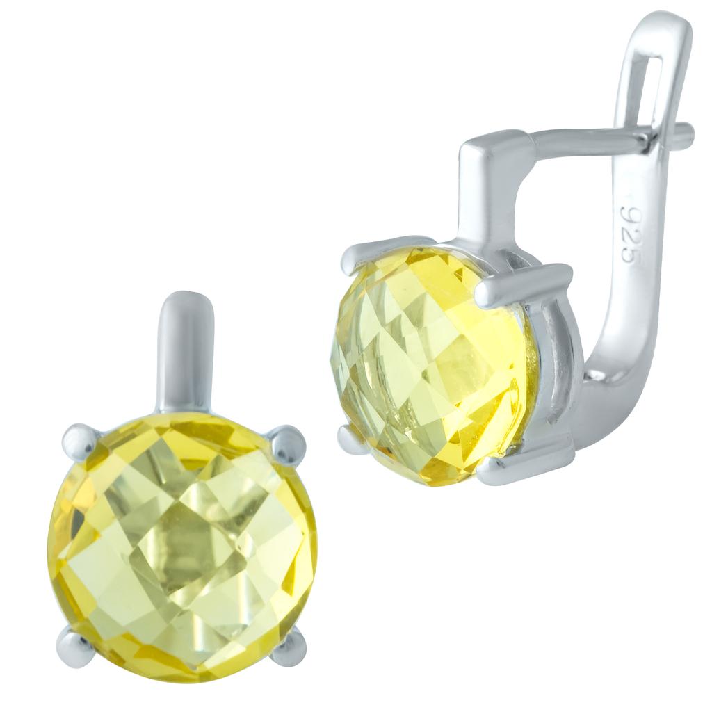 Серебряные серьги с цитрином nano 5.08ct (1950968)