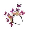 Handcraft Butterfly Flower Hairhoop Fascinator Headband For Adult Music Festival Costume Event Theme Parties Wear