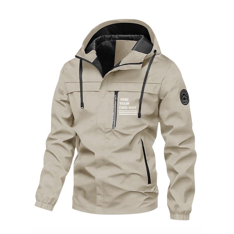 European Style Men's Windproof Waterproof Outdoor Jacket - Autumn/Winter 2026 Collection