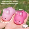 Elegant1-10PCS Color Changing Love Rabbit Pinch Music Toy Slow Rebound Simulation Stress Relieving Gift for Adult and Children P