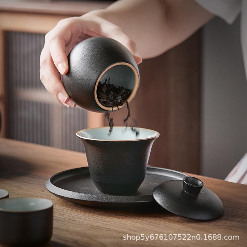 The whole set of Kung Fu tea set, light luxury Chinese high-end gift box, boutique creative commemorative natal year gifts