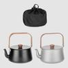 Portable Teapot Aluminum Alloys Camp Teas Coffee Pots Outdoor Hiking Water Boilers Camping Kettle Heat Water Teas Pots