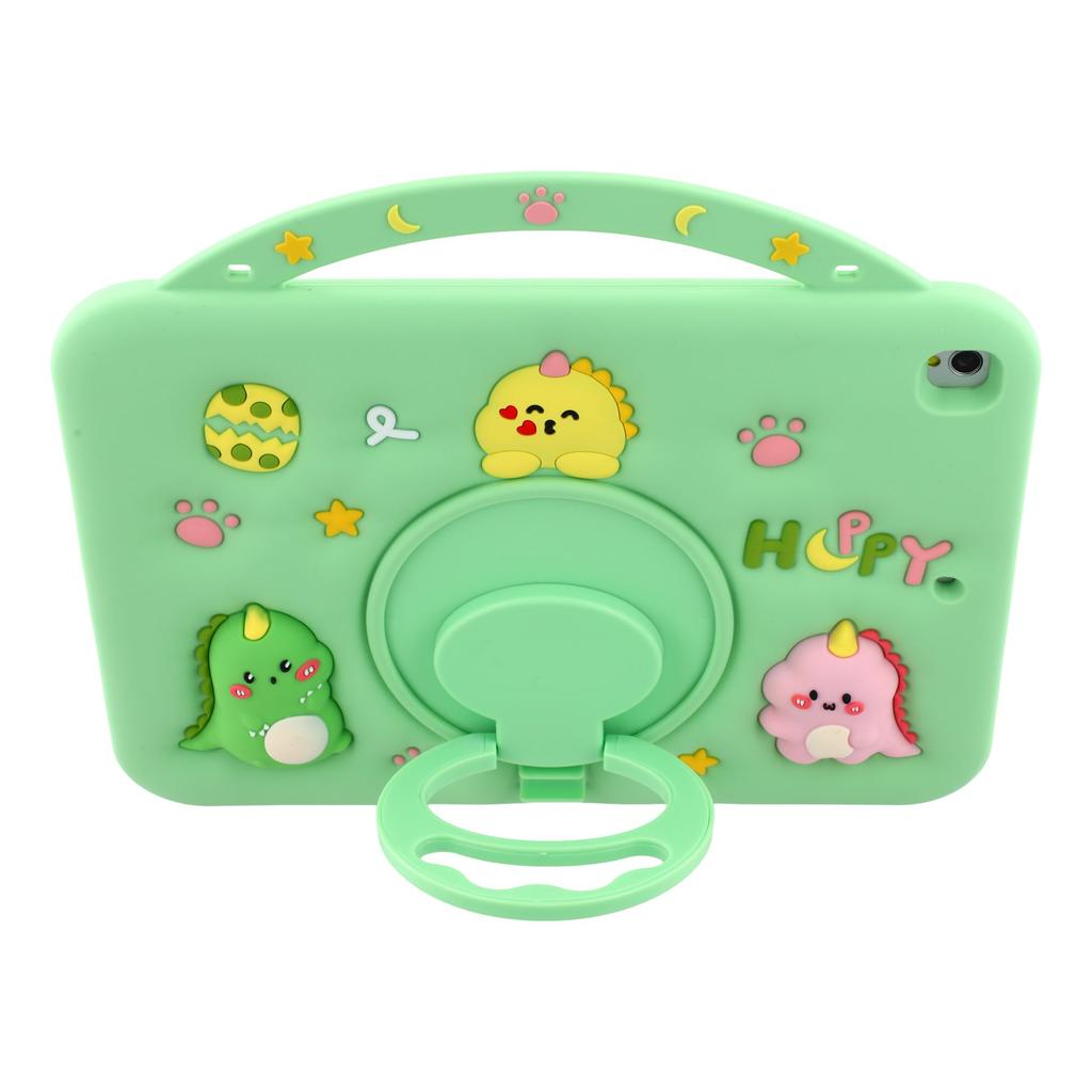 Silicone Case for iPad 10.2 (2021)/(2020)/(2019)/iPad Air 10.5 inch (2019)/Pro 10.5-inch (2017) Rotating Kickstand Hand Grip Cute Tablet Cover