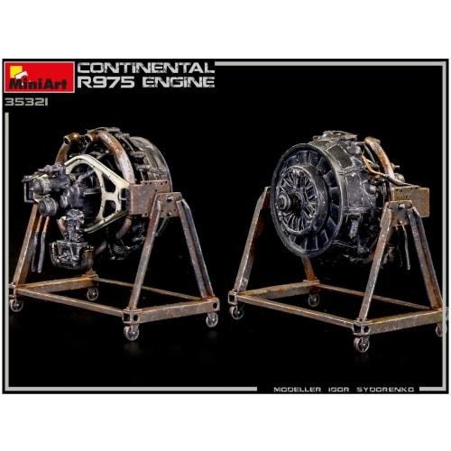 Miniart 1/35 Scale Continental R975 Engine Plastic Model MA35321
