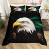 Motorcycle Eagle Printed Duvet Set Bedding Set With Pillowcase Quilt Cover Three-Piece Set