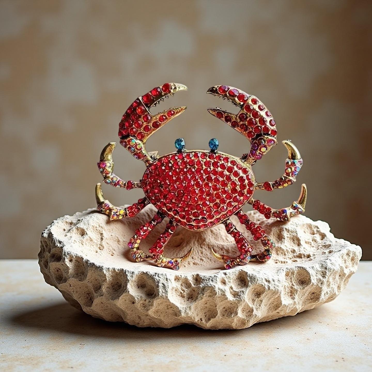 

Преувеличенный Краб Женские Животные Аксессуары Брошь 5*6cm