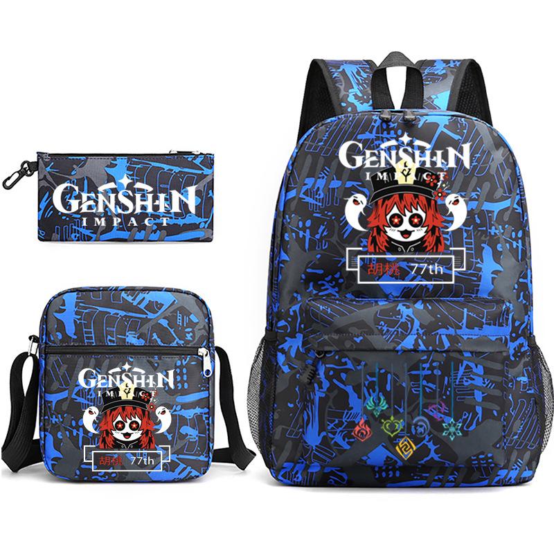 Three-piece Backpack Versatile High School Travel Bag