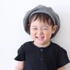 JIRROUZ Cotton Beret for and Babies 3 Summer Colorful Simple Knit Hat for Men and Size Adults, Kids, (20 Colors, Sizes) Women, Unisex, Charcoal/Baby