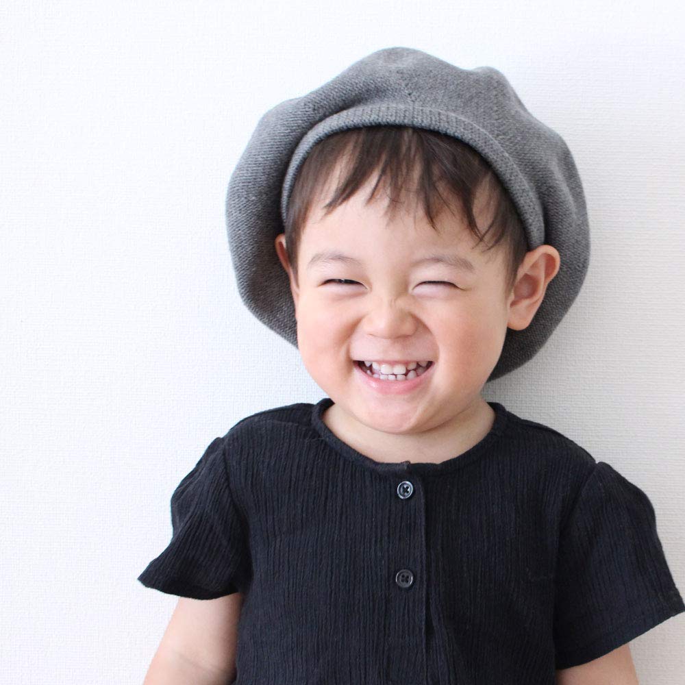 JIRROUZ Cotton Beret for and Babies 3 Summer Colorful Simple Knit Hat for Men and Size Adults, Kids, (20 Colors, Sizes) Women, Unisex, Charcoal/Baby