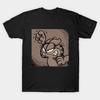 Men Black Print T-shirt Inktober Scratchy Garfield No-Cut Transfer Paper Print Cotton Tshirt